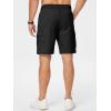 imageJMIERR Mens Casual Stretch Cargo Shorts Classic Drawstring Elastic Waist Summer Work Short with Multi PocketsBlack