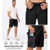 imageJMIERR Mens Casual Stretch Cargo Shorts Classic Drawstring Elastic Waist Summer Work Short with Multi PocketsBlack