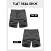 imageJMIERR Mens Casual Stretch Cargo Shorts Classic Drawstring Elastic Waist Summer Work Short with Multi PocketsDark Grey