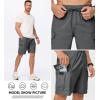 imageJMIERR Mens Casual Stretch Cargo Shorts Classic Drawstring Elastic Waist Summer Work Short with Multi PocketsDark Grey