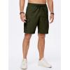 imageJMIERR Mens Casual Stretch Cargo Shorts Classic Drawstring Elastic Waist Summer Work Short with Multi PocketsGreen