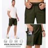 imageJMIERR Mens Casual Stretch Cargo Shorts Classic Drawstring Elastic Waist Summer Work Short with Multi PocketsGreen