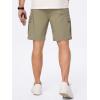imageJMIERR Mens Casual Stretch Cargo Shorts Classic Drawstring Elastic Waist Summer Work Short with Multi PocketsKhaki