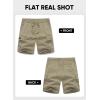 imageJMIERR Mens Casual Stretch Cargo Shorts Classic Drawstring Elastic Waist Summer Work Short with Multi PocketsKhaki