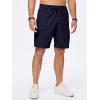 imageJMIERR Mens Casual Stretch Cargo Shorts Classic Drawstring Elastic Waist Summer Work Short with Multi PocketsNavy Blue