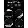 imageJMIERR Mens Cotton Pants Casual Elastic Waist Drawstring Lightweight Summer Beach Trousers with Pockets3 Black