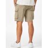 imageJMIERR Mens Stretch Cargo Shorts Casual Drawstring Classic Relaxed Fit Summer Short with Multi PocketsBeige
