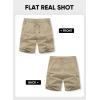 imageJMIERR Mens Stretch Cargo Shorts Casual Drawstring Classic Relaxed Fit Summer Short with Multi PocketsBeige