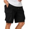 imageJMIERR Mens Stretch Cargo Shorts Casual Drawstring Classic Relaxed Fit Summer Short with Multi PocketsBlack
