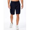 imageJMIERR Mens Stretch Cargo Shorts Casual Drawstring Classic Relaxed Fit Summer Short with Multi PocketsBlue
