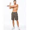 imageJMIERR Mens Stretch Cargo Shorts Casual Drawstring Classic Relaxed Fit Summer Short with Multi PocketsBrown