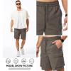 imageJMIERR Mens Stretch Cargo Shorts Casual Drawstring Classic Relaxed Fit Summer Short with Multi PocketsBrown