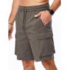 imageJMIERR Mens Stretch Cargo Shorts Casual Drawstring Classic Relaxed Fit Summer Short with Multi PocketsBrown