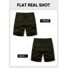 imageJMIERR Mens Stretch Cargo Shorts Casual Drawstring Classic Relaxed Fit Summer Short with Multi PocketsGreen
