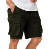 imageJMIERR Mens Stretch Cargo Shorts Casual Drawstring Classic Relaxed Fit Summer Short with Multi PocketsGreen