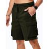 imageJMIERR Mens Stretch Cargo Shorts Casual Drawstring Classic Relaxed Fit Summer Short with Multi PocketsGreen