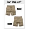 imageJMIERR Mens Stretch Cargo Shorts Casual Drawstring Classic Relaxed Fit Summer Short with Multi PocketsKhaki