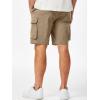 imageJMIERR Mens Stretch Cargo Shorts Casual Drawstring Classic Relaxed Fit Summer Short with Multi PocketsKhaki