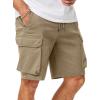 imageJMIERR Mens Stretch Cargo Shorts Casual Drawstring Classic Relaxed Fit Summer Short with Multi PocketsKhaki
