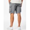 imageJMIERR Mens Stretch Cargo Shorts Casual Drawstring Classic Relaxed Fit Summer Short with Multi PocketsLight Grey