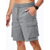 imageJMIERR Mens Stretch Cargo Shorts Casual Drawstring Classic Relaxed Fit Summer Short with Multi PocketsLight Grey