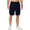 imageJMIERR Mens Stretch Cargo Shorts Casual Drawstring Classic Relaxed Fit Summer Short with Multi PocketsBlue