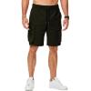 imageJMIERR Mens Stretch Cargo Shorts Casual Drawstring Classic Relaxed Fit Summer Short with Multi PocketsGreen