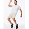 imageJMIERR Mens Casual 7quot Cotton Linen Shorts  Button Waist Summer Beach Shorts with PocketsBeige