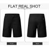 imageJMIERR Mens Casual 7quot Cotton Linen Shorts  Button Waist Summer Beach Shorts with PocketsBlack