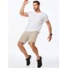 imageJMIERR Mens Casual 7quot Cotton Linen Shorts  Button Waist Summer Beach Shorts with PocketsBrown
