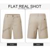 imageJMIERR Mens Casual 7quot Cotton Linen Shorts  Button Waist Summer Beach Shorts with PocketsBrown