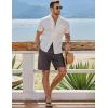 imageJMIERR Mens Casual 7quot Cotton Linen Shorts  Button Waist Summer Beach Shorts with PocketsDark Grey