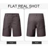 imageJMIERR Mens Casual 7quot Cotton Linen Shorts  Button Waist Summer Beach Shorts with PocketsDark Grey