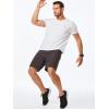 imageJMIERR Mens Casual 7quot Cotton Linen Shorts  Button Waist Summer Beach Shorts with PocketsDark Grey