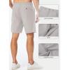 imageJMIERR Mens Casual 7quot Cotton Linen Shorts  Button Waist Summer Beach Shorts with PocketsLight Grey