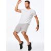 imageJMIERR Mens Casual 7quot Cotton Linen Shorts  Button Waist Summer Beach Shorts with PocketsLight Grey