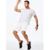 imageJMIERR Mens Casual 7quot Cotton Linen Shorts  Button Waist Summer Beach Shorts with PocketsWhite