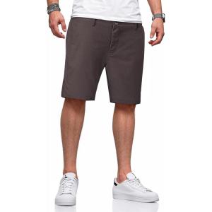 imageJMIERR Mens Casual 7quot Cotton Linen Shorts  Button Waist Summer Beach Shorts with PocketsDark Grey
