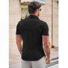 imageJMIERR Mens Muscle Fit Dress Shirts Casual Button Down Shirt Short Sleeve WrinkleFree Shirts1 Black