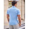 imageJMIERR Mens Muscle Fit Dress Shirts Casual Button Down Shirt Short Sleeve WrinkleFree ShirtsA Blue