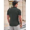 imageJMIERR Mens Muscle Fit Dress Shirts Casual Button Down Shirt Short Sleeve WrinkleFree ShirtsA Dark Grey