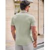 imageJMIERR Mens Muscle Fit Dress Shirts Casual Button Down Shirt Short Sleeve WrinkleFree ShirtsC Light Green