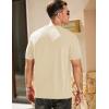 imageJMIERR Mens Waffle Cotton T Shirt VNeck Henley Shirt Short Sleeve Work Casual Tee ShirtsApricot