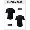 imageJMIERR Mens Waffle Cotton T Shirt VNeck Henley Shirt Short Sleeve Work Casual Tee ShirtsBlack