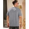 imageJMIERR Mens Waffle Cotton T Shirt VNeck Henley Shirt Short Sleeve Work Casual Tee ShirtsGrey