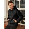 imageJMIERR Mens Casual Cotton Hooded Collar Drawstring Hoodies Pullover Sweatshirts Casual Long Sleeve ShirtsBlack