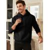 imageJMIERR Mens Casual Cotton Hooded Collar Drawstring Hoodies Pullover Sweatshirts Casual Long Sleeve ShirtsBlack