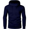 imageJMIERR Mens Casual Cotton Hooded Collar Drawstring Hoodies Pullover Sweatshirts Casual Long Sleeve ShirtsBlue