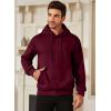 imageJMIERR Mens Casual Cotton Hooded Collar Drawstring Hoodies Pullover Sweatshirts Casual Long Sleeve ShirtsBurgundy