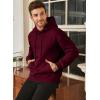 imageJMIERR Mens Casual Cotton Hooded Collar Drawstring Hoodies Pullover Sweatshirts Casual Long Sleeve ShirtsBurgundy